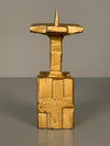 Vintage Candle Holder Massive Candle Holder 1960s Brutalist Bronze - Image 3
