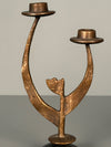 Vintage Candle Holder Bronze and Ceramic 1960s Brutalist - Image 2