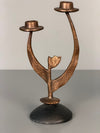Vintage Candle Holder Bronze and Ceramic 1960s Brutalist - Image 7