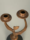 Vintage Candle Holder Bronze and Ceramic 1960s Brutalist - Image 9
