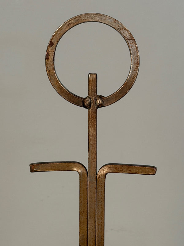 Vintage Candle Holder Pair Scandinavian Iron 1960s - Image 3