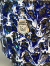 ES Keramik Vintage Planter Fat Lava 60s Blue White Ceramic - Image 9