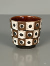 Schlossberg Ceramic Planter 1960s Brown White Mid Century