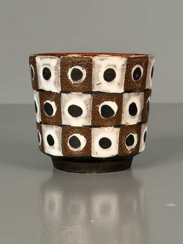 Schlossberg Ceramic Planter 1960s Brown White Mid Century - Image 2