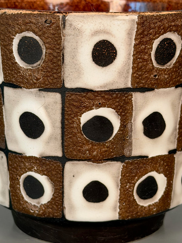 Schlossberg Ceramic Planter 1960s Brown White Mid Century - Image 6