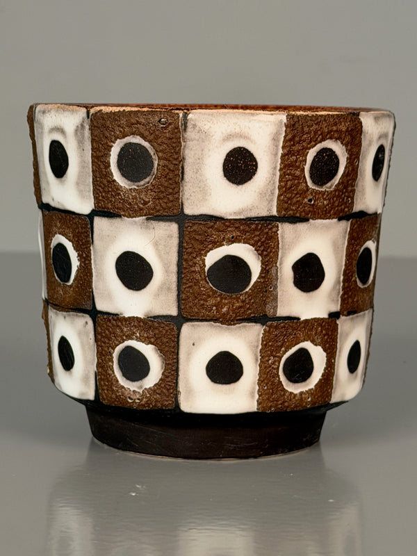 Schlossberg Ceramic Planter 1960s Brown White Mid Century - Image 7