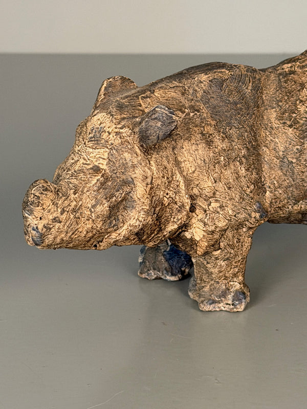 Vintage Ceramic Rhino Art Ceramic Studio Pottery Animal 1960s - Image 7