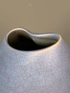 Ernst Lösche Ceramic Vase Mid Century Vintage Crackle 1960s Periwinkle Cream - Image 7