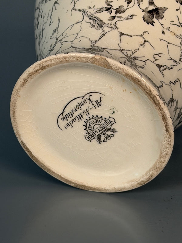 Villeroy and Boch Mettlach Vase 1950s Cream Ceramic - Image 9