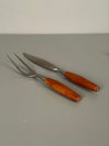 Dansk Designs Germany Vintage Carving Set Teak Wood 1960s - Image 2