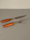 Dansk Designs Germany Vintage Carving Set Teak Wood 1960s - Image 8