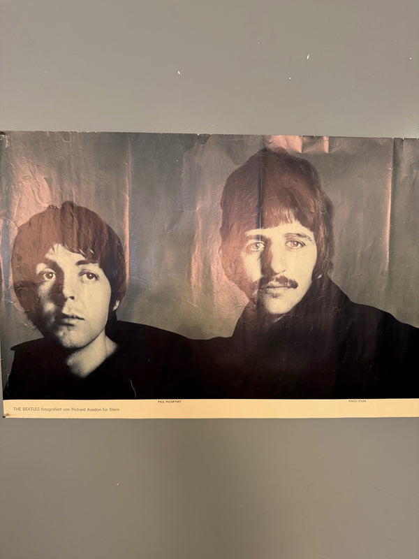 Original Vintage Beatles Poster 1967 Richard Avedon 60s - Image 2