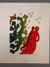 Heinz Stein Art Print Baumblüte IV 1970s Green Red Paper - Image 3