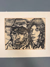 Jo Pieper Drawing Original Vintage 1960s Wall Art