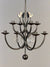 Boda Smide Candle Chandelier Duvan 1960s Silver Glass