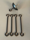 Boda Smide Candle Chandelier Duvan 1960s Silver Glass - Image 10