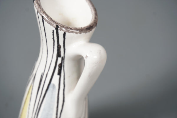 Vintage vase 50s 60s Fat Lava WGP pottery ceramic mid century handle vase