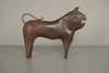Vintage metal figure sculpture bull ox dog tin abstract 1950s - Photo 6