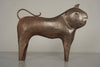 Vintage metal figure sculpture bull ox dog tin abstract 1950s - Photo 7