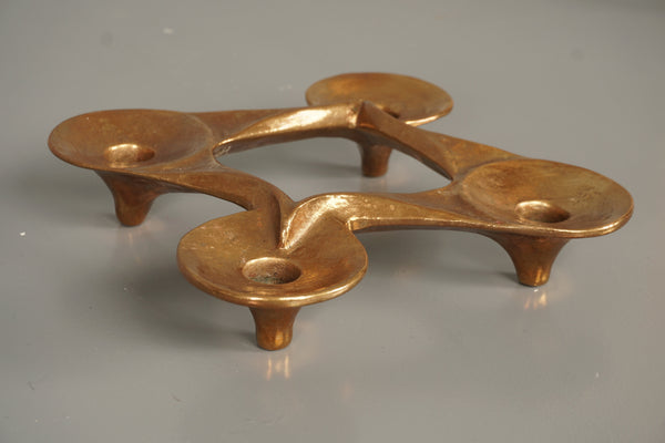 Harjes Vintage Candle Holder Bronze 60s