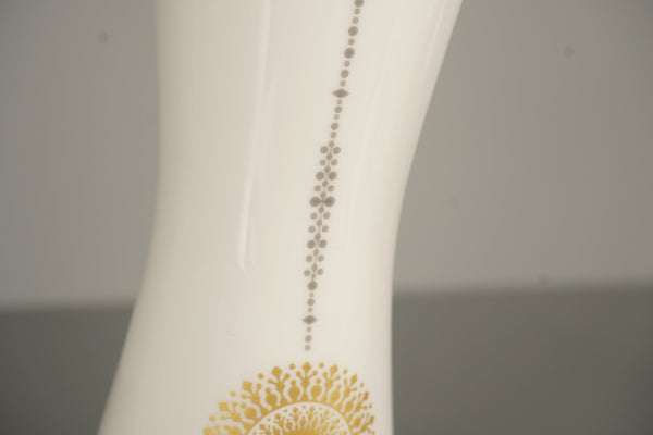 Rosenthal Vintage Studio-Line Form 2000 Porcelain Vase 1980s White Gold - Image 5