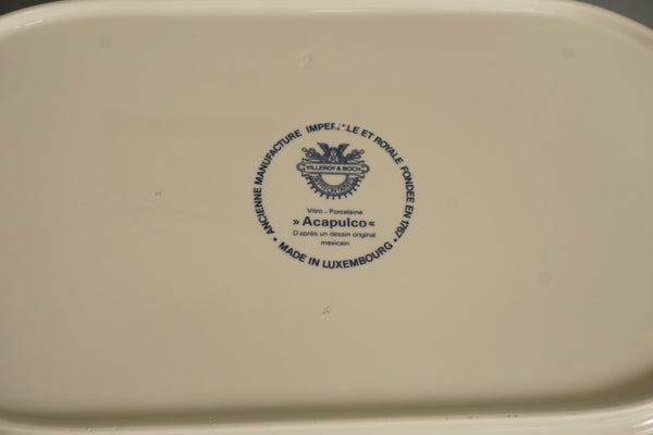 Christine Reuter for Villeroy and Boch Vintage Tray Acapulco 1960s White Porcelain - Image 10