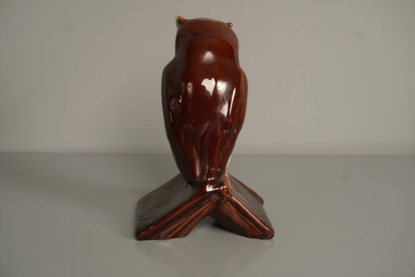 Hirschau Keramik Figurine Vintage Ceramic Owl on Book 1930s Art Deco - Image 6