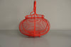 Vintage Egg Basket Wire Basket 1950s Red Metal - Image 3