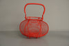 Vintage Egg Basket Wire Basket 1950s Red Metal - Image 4