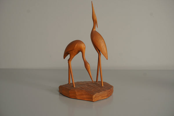 Vintage Teak Kracies Reiker Bird Figurines Sculptures 1960s Scandinavian