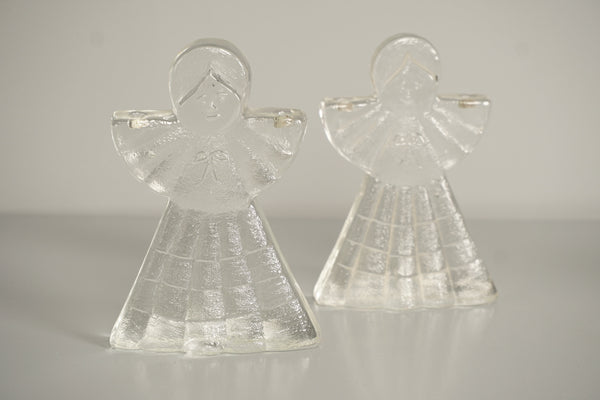 Kosta Boda Figurine Angel Glass Sculpture 1970s Clear Glass