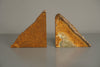 Vintage Pair Agate Bookends Polished 70s Brown Stone - Image 3