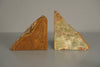 Vintage Pair Agate Bookends Polished 70s Brown Stone - Image 5