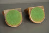 Vintage Agate Bookends Pair 1970s Green Orange Marble - Image 10