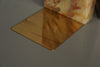 Vintage Bookend Pair Marble-Onyx Polished 1970s Beige Gold - Image 4