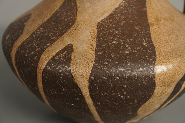 Vintage Handle Vase 1960s WGP Fat Lava Midcentury Ceramic Flower Vase - Image 6