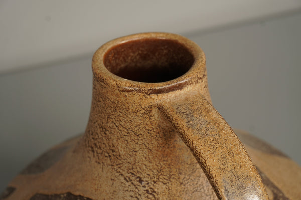 Vintage Handle Vase 1960s WGP Fat Lava Midcentury Ceramic Flower Vase - Image 7