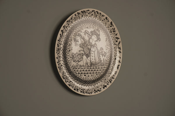 Rosenthal Studio-Linie Björn Wiinblad Decorative Plate The Seasons 1970s Black White Ceramic - Image 3