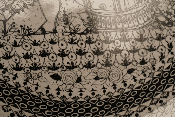 Rosenthal Studio-Linie Björn Wiinblad Decorative Plate The Seasons 1970s Black White Ceramic - Image 7