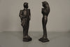 Vintage Mannequin Pair Man and Woman Figurine 80s Ceramic Black White - Image 5