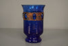 Raak Amsterdam Nanny Still Glass Copper Vase 1960s Blue