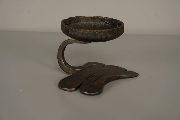 Bredohl Design Vulkanschmiede Manfred Bredohl Iron Candleholder 1960s Dark Brown - Image 2