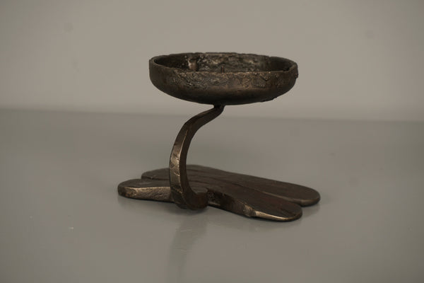 Bredohl Design Vulkanschmiede Manfred Bredohl Iron Candleholder 1960s Dark Brown - Image 4