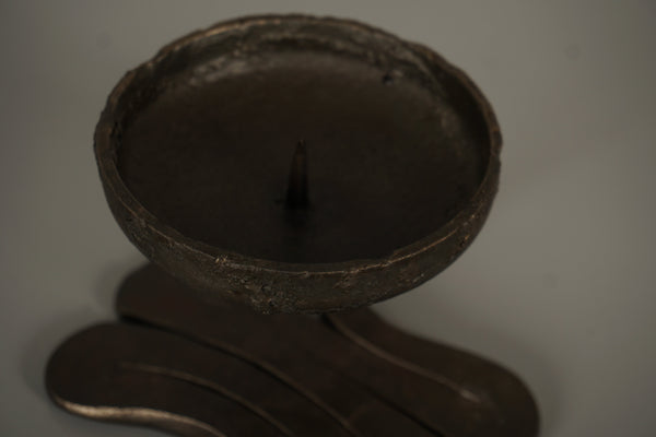 Bredohl Design Vulkanschmiede Manfred Bredohl Iron Candleholder 1960s Dark Brown - Image 7