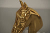 Brass Horse Bust Statue Plexiglass 1970s Gold - Image 8