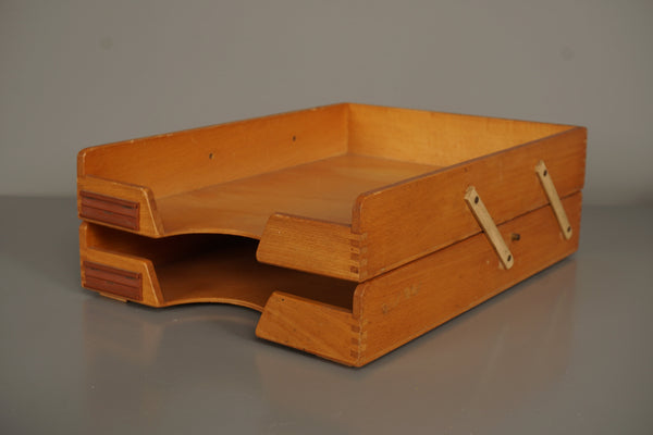 Vintage Wood Plastic Bauhaus 1950s Letter Tray - Image 6