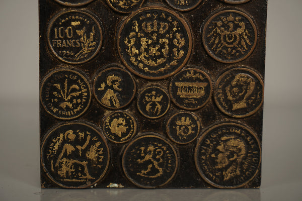 Vintage Brass Bookend Lions 1960s Dark Brown Gold - Image 6