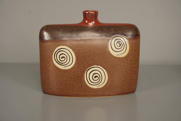 Junghans Ceramic Wall Clock Mid Century 1950s Brown Cream - Image 4