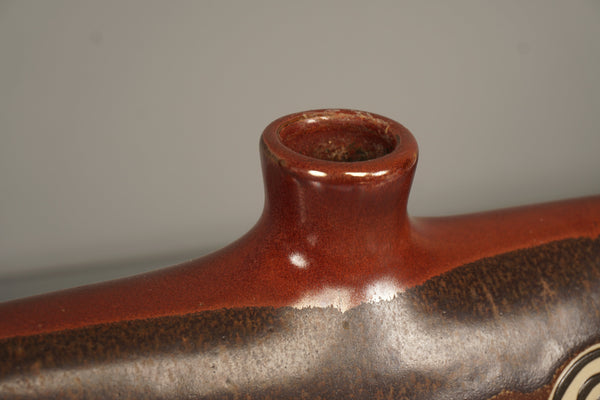 Junghans Ceramic Wall Clock Mid Century 1950s Brown Cream - Image 6