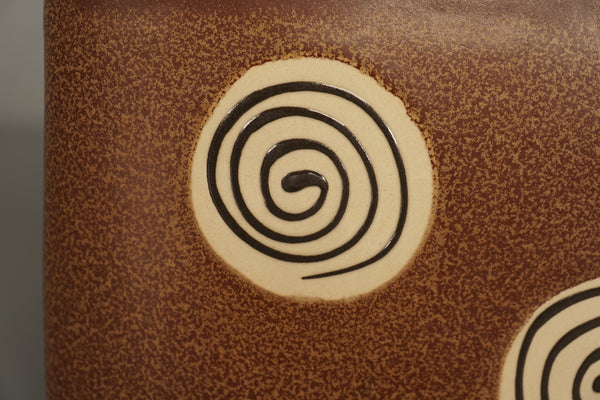 Junghans Ceramic Wall Clock Mid Century 1950s Brown Cream - Image 7